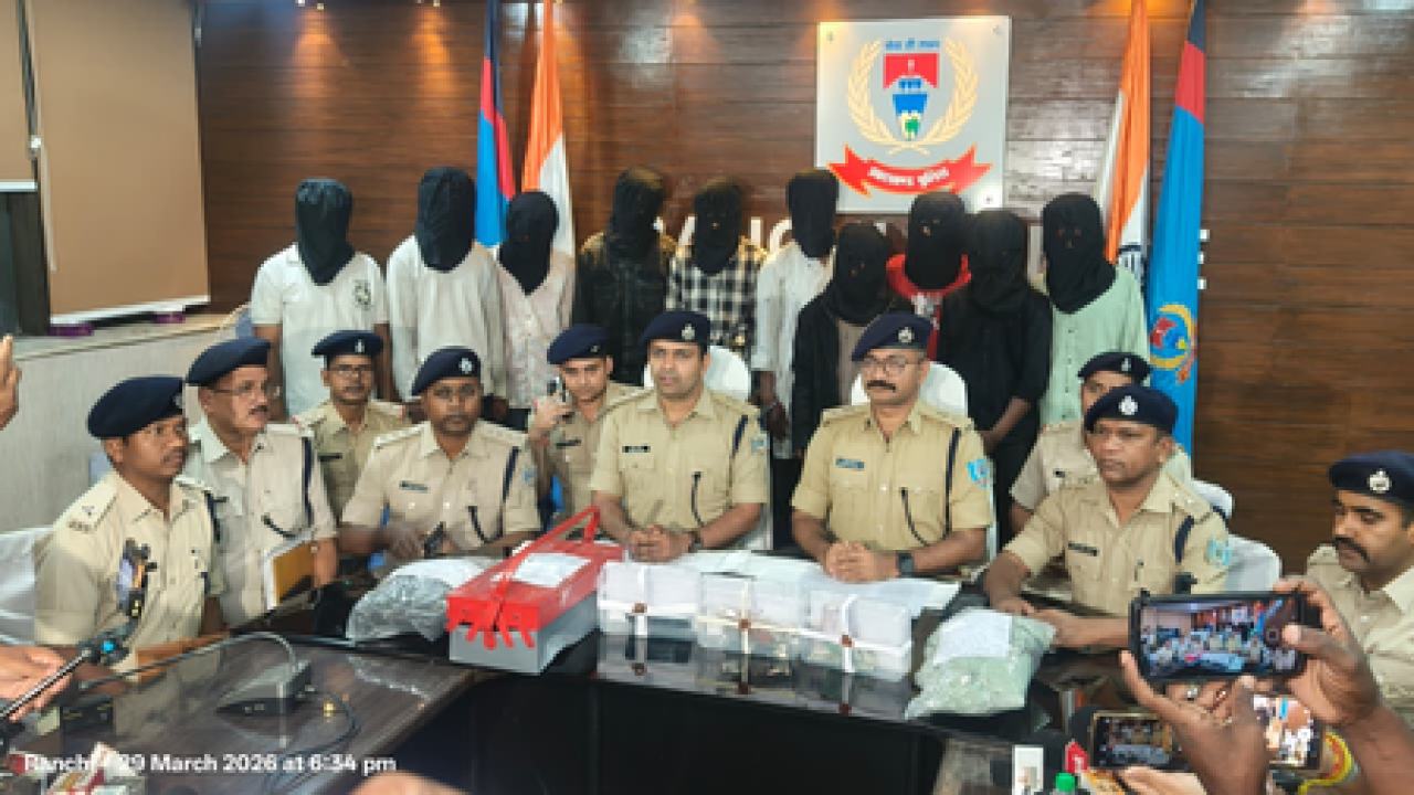 रांचीमध्ये लुटमार करणाऱ्या ११ गुन्हेगारांना अटक