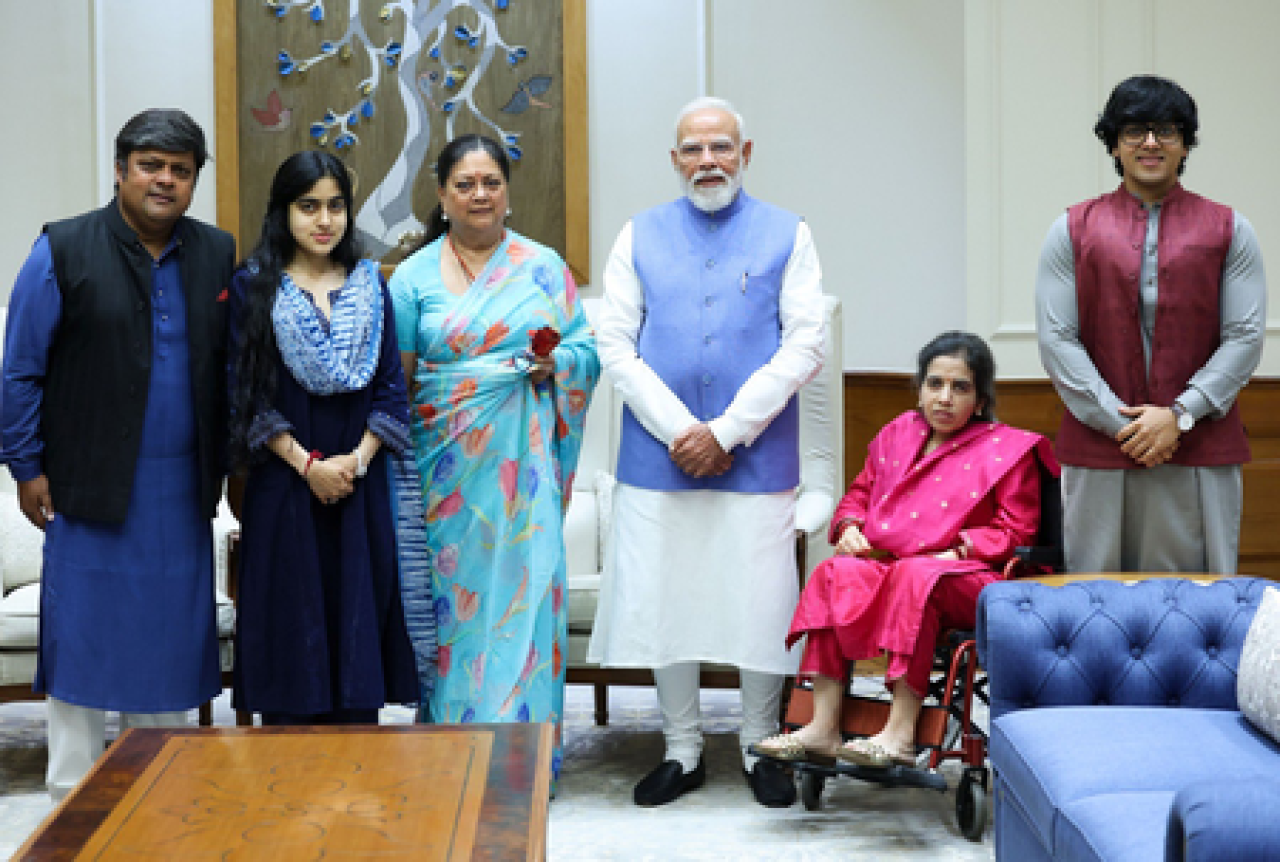 वसुंधरा राजे आणि पीएम मोदी यांची मुलाकात, पोते विनायकच्या राजकारणात प्रवेशाची चर्चा