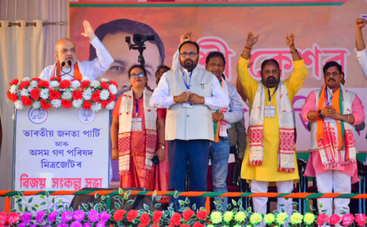 असममध्ये अमित शाह यांचा काँग्रेसवर हल्ला, घुसपैठीचा मुद्दा उचलला