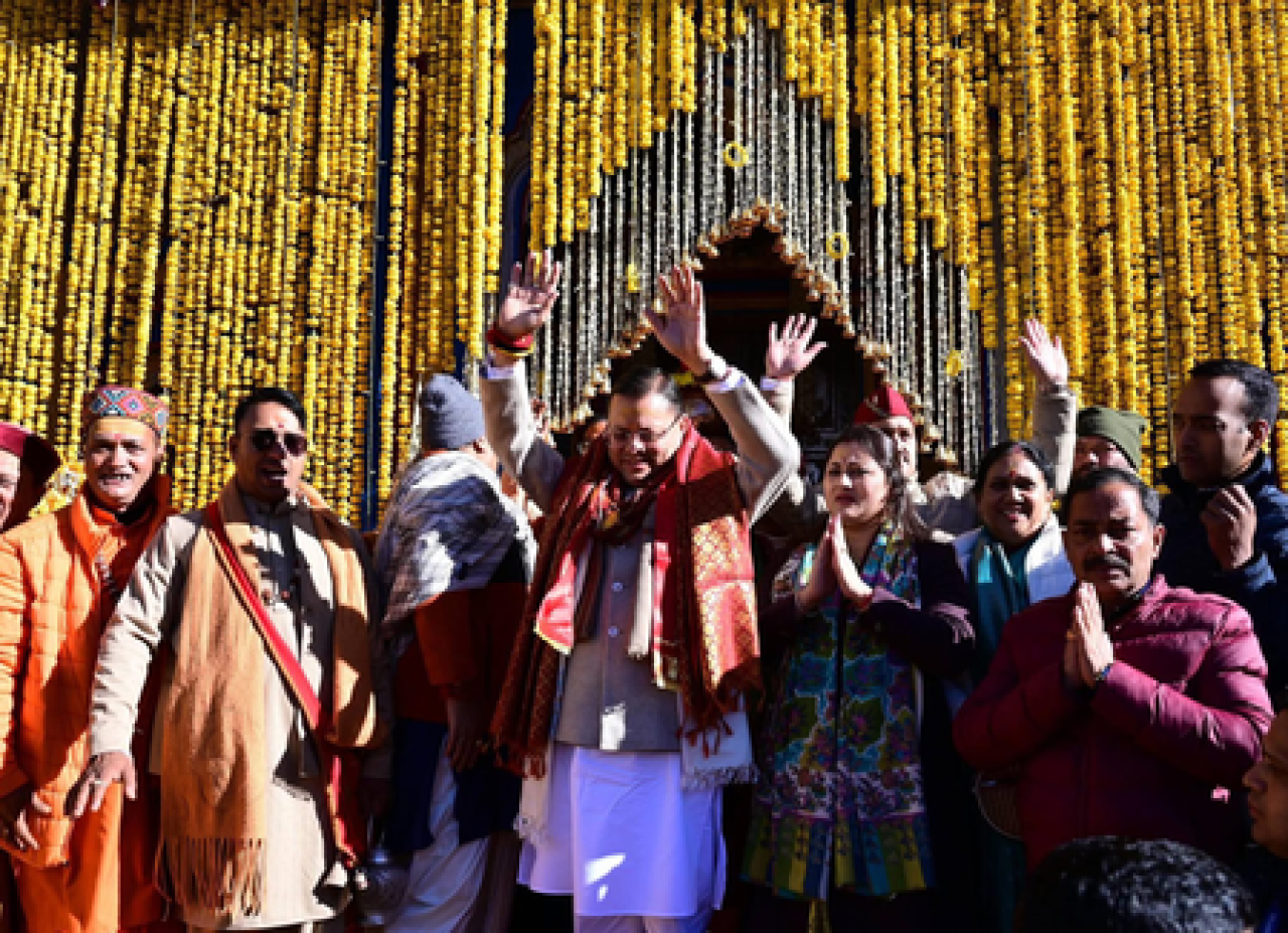 केदारनाथ धामच्या कपाटांच्या उद्घाटनावर मुख्यमंत्री धामींची उपस्थिती