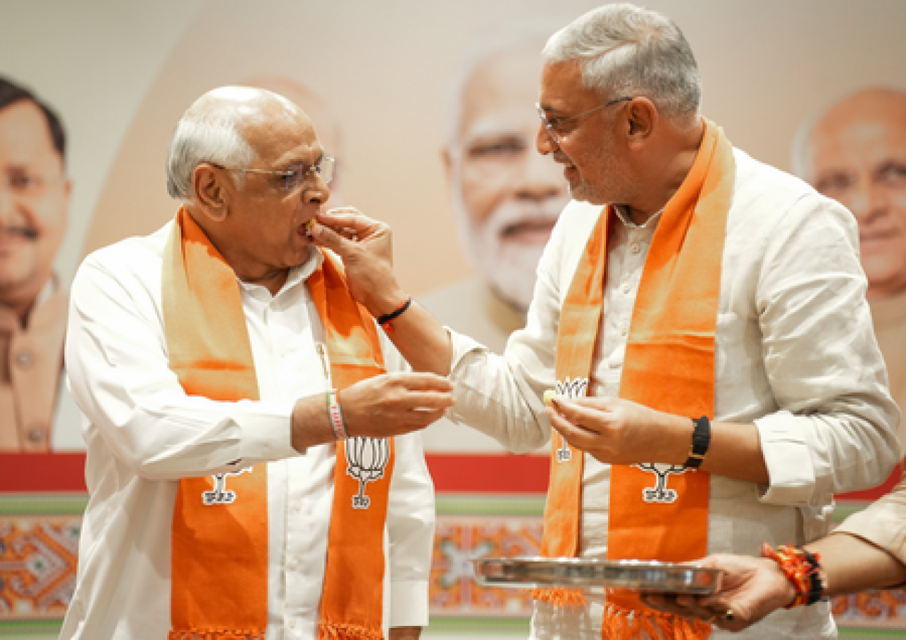 गुजरातमध्ये भाजपाची विजयाची कमळे, मुख्यमंत्री भूपेंद्र पटेल यांचे मत
