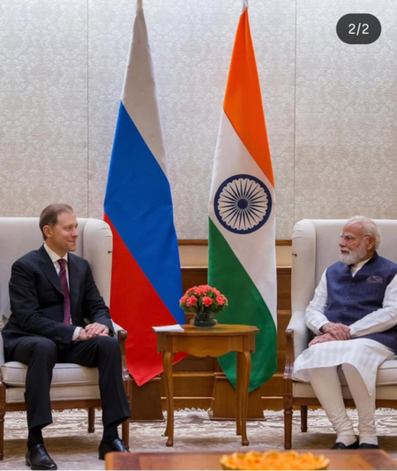 भारत-रूस संबंधांवर चर्चा करण्यासाठी डेनिस मंटुरोव यांची मोदींशी भेट