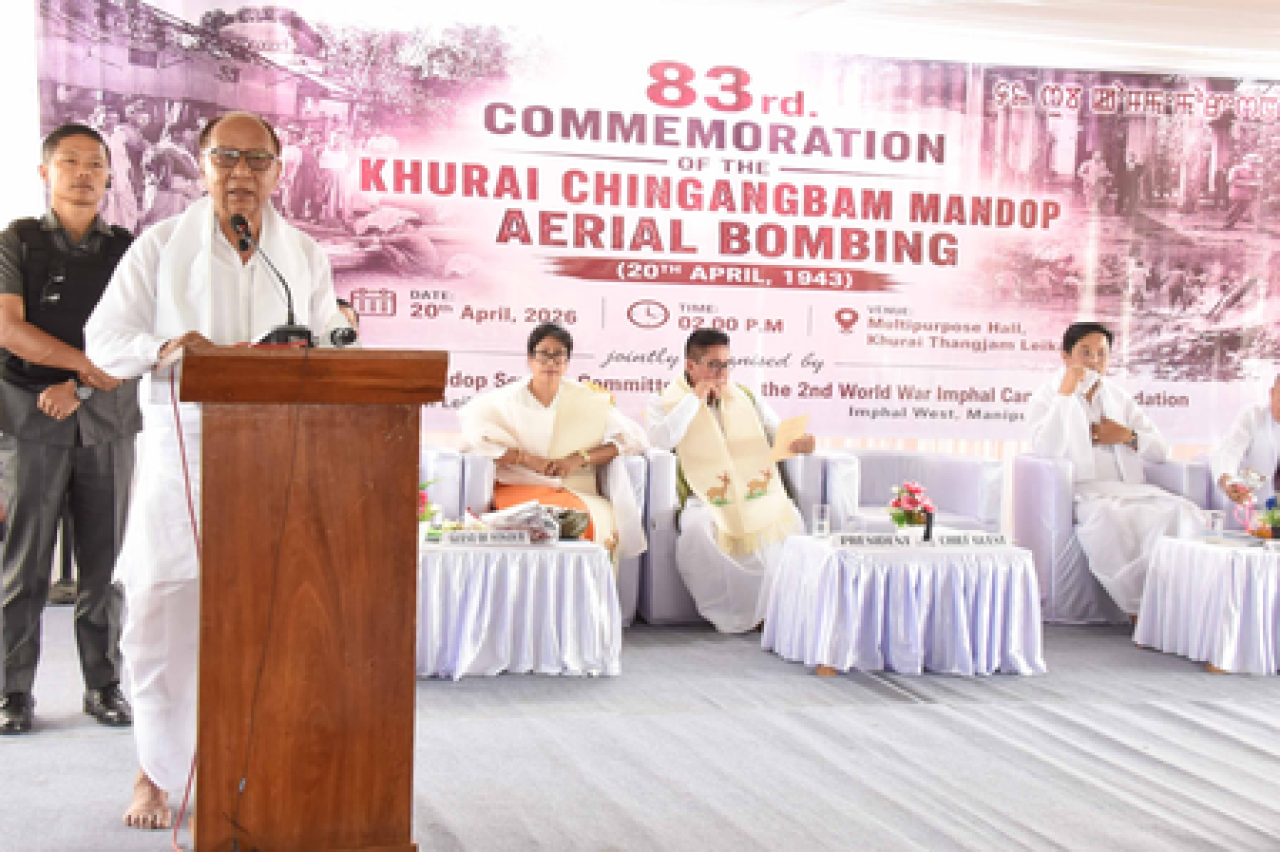 मणिपुरच्या मुख्यमंत्री युमनाम खेमचंद सिंह यांचा द्वितीय विश्व युद्धातील शहीदांना श्रद्धांजली