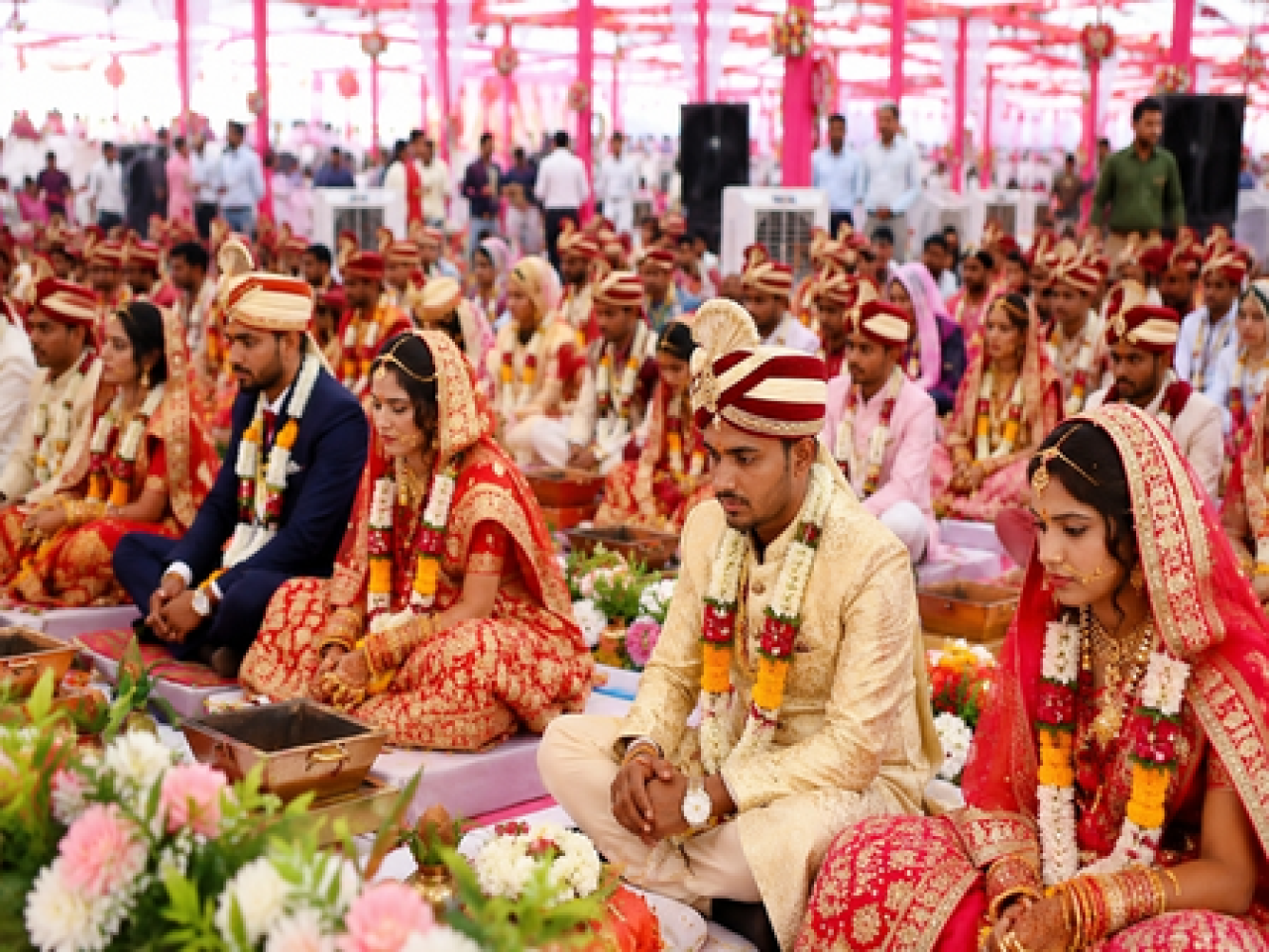छत्तीसगढ़ात सामूहिक विवाह सोहळा: २,३०० पेक्षा अधिक जोडप्यांचा विवाह